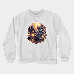 Halloween Cat Crewneck Sweatshirt